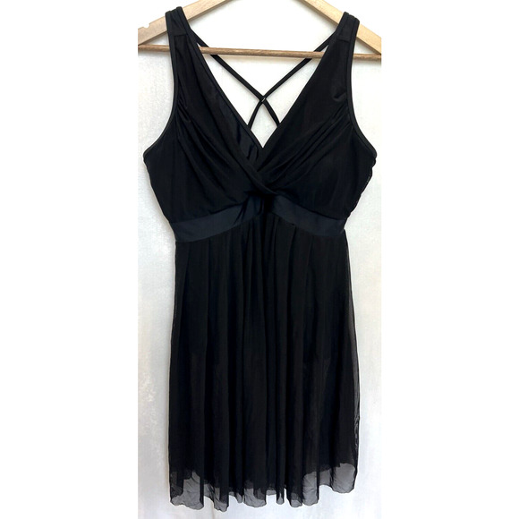 Womens Y2K Sheer Babydoll Tank Top Size L Whimsigoth Dark Fairy Grunge Witchy - Picture 6 of 16